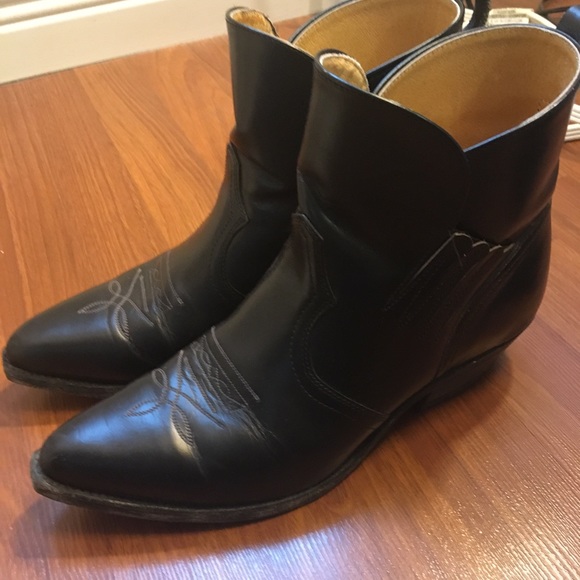 Men’s Boulet Canada Black Western/Cowboy ankle boots - Picture 1 of 4